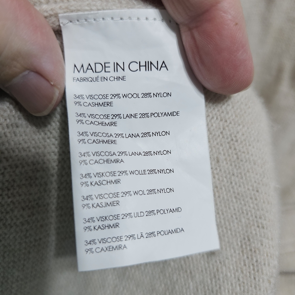 Club Monaco REMLEE SWEATER DRESS SAND HEATHER Size Small Wool Cashmere Blend. - Picture 7 of 10